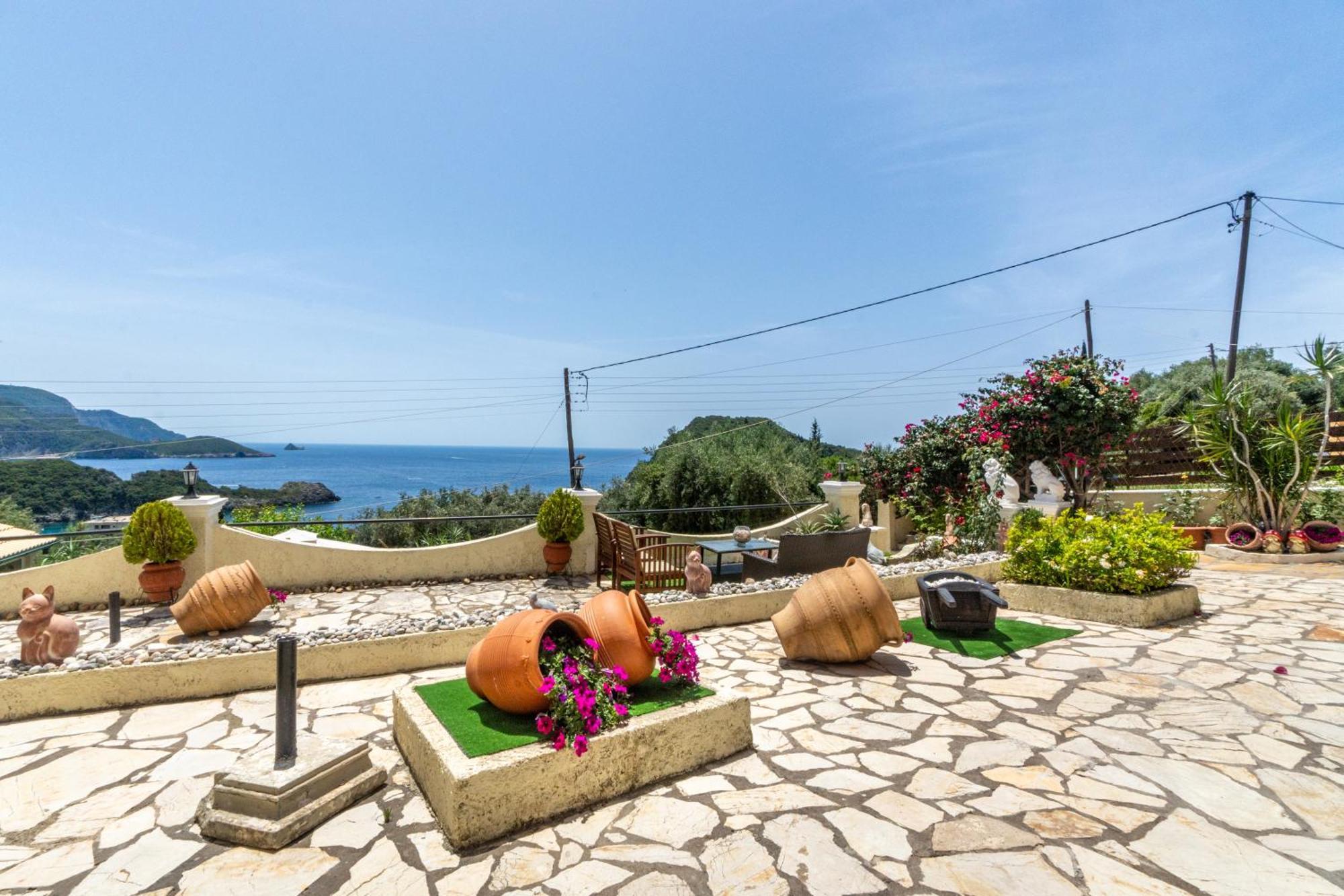 Angela Panorama Villa Paleokastritsa Bagian luar foto